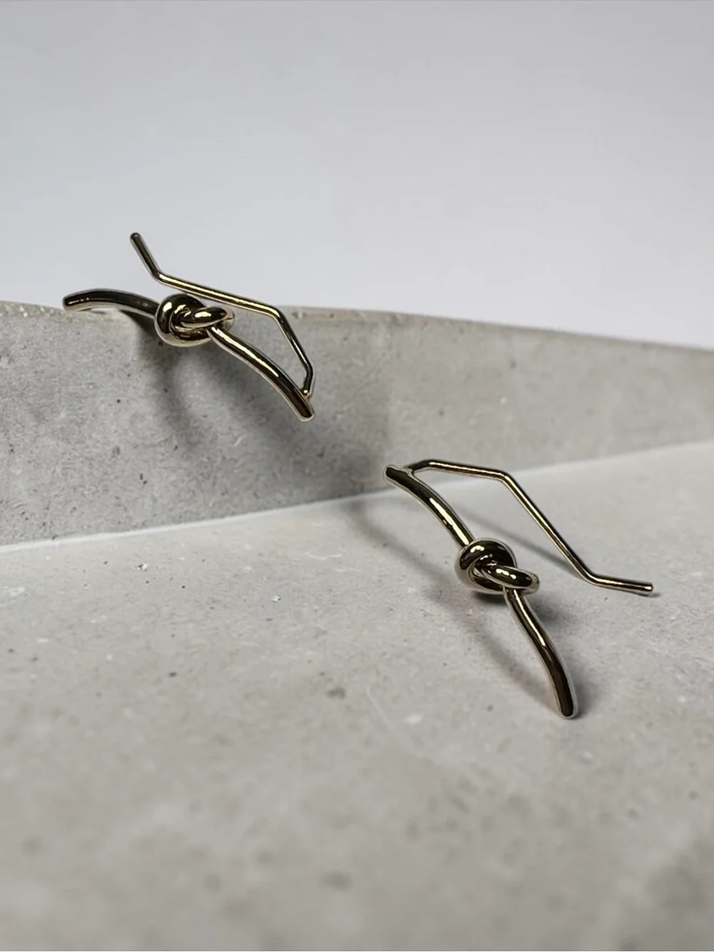 Elegant Gold Knot Drop Earrings - Women Jewelry